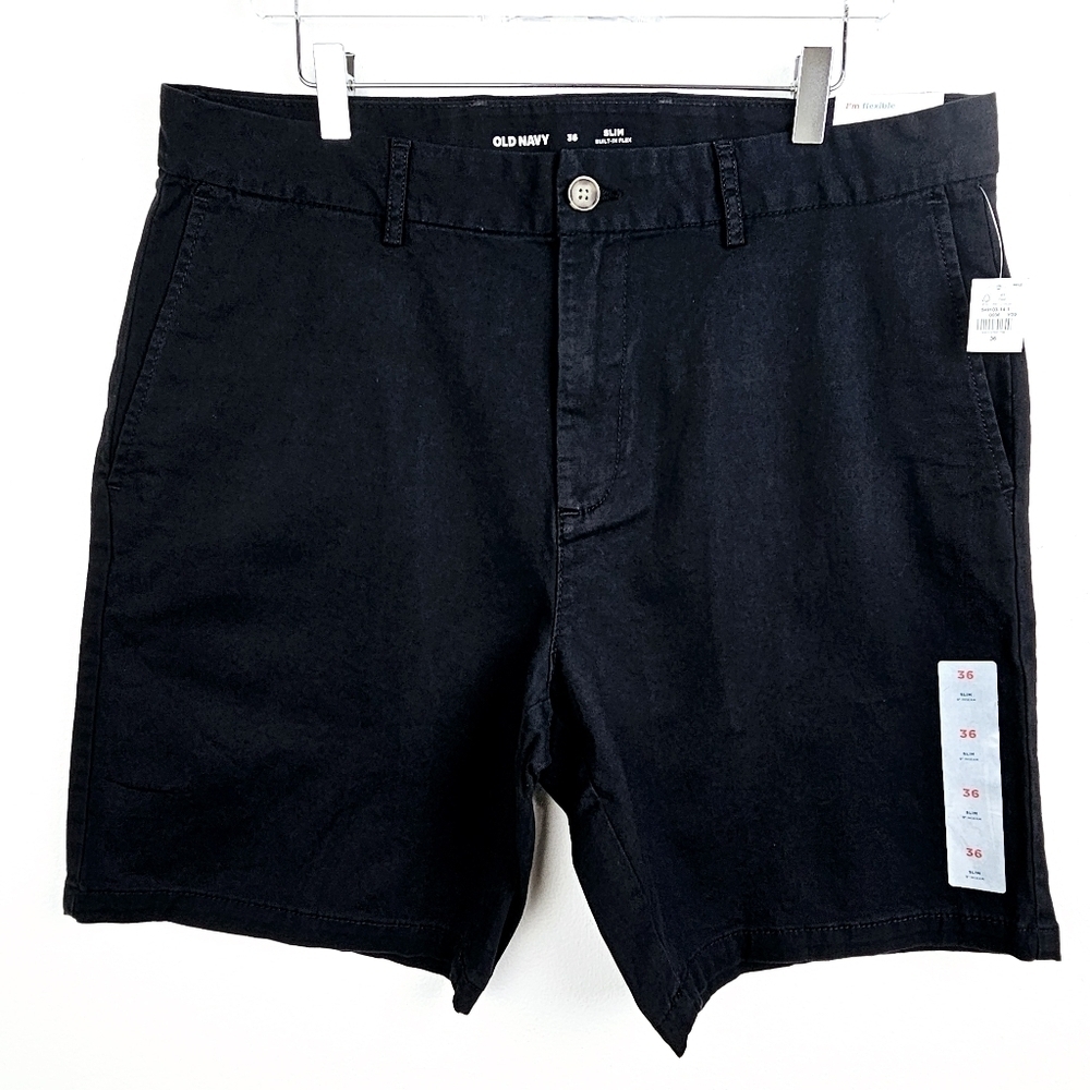 Old Navy #549103 Black Chino Shorts NWT